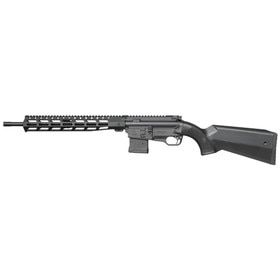 AR-15 rifle with fixed stock and 5-round magazine, black.